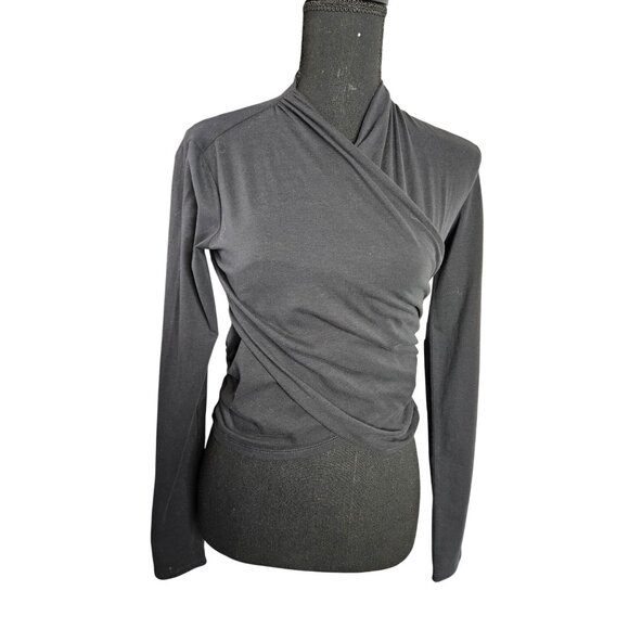 2/$35-Zella Womens Long Sleeve Wrap Crop Top XXS Yoga Activewear - Picture 6 of 8